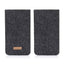 Mobile phone case for Samsung Galaxy A53 | made of felt and organic cotton | anthracite - bloom | Model "LET"