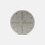 Wall clock made of felt and cork 30 cm | light gray - gold | Design: Odense