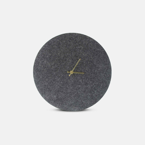 Wall clock made of felt and cork 30 cm | anthracite - gold | Design: Aalborg