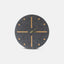 Wall clock made of felt and cork 30 cm | anthracite - gold | Design: Odense