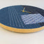 Wall clock Wabi Sabi Denim round 30 cm | Denim - Gold | Design: Nagoya