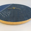 Wall clock Wabi Sabi Denim round 30 cm | Denim - Gold | Design: Osaka