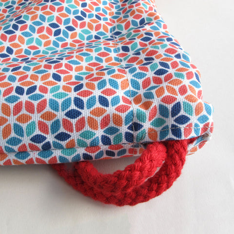 Gym bag, backpack | made of cotton and cork | Colorful