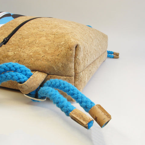 Gym bag for children, small backpack | made of cotton and cork | Shapes