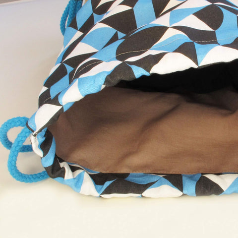 Gym bag for children, small backpack | made of cotton and cork | Shapes