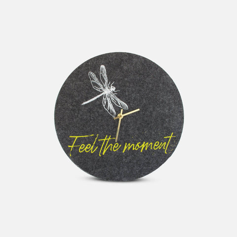 Felt and cork wall clock 30 cm | Design "Moment" by Anja Streese