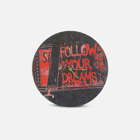 Felt and cork wall clock 30 cm | Design "Dreams" by Anja Streese