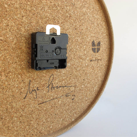 Felt and cork wall clock 30 cm | Design "Happiness" by Anja Streese