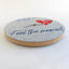 Felt and cork wall clock 30 cm | Design "Herz" by Anja Streese