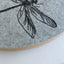 Felt and cork wall clock 30 cm | Design "Libelle" by Anja Streese