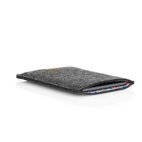 Case for Kindle Paperwhite 10 | made of felt and organic cotton | anthracite - colorful | Model "LET"