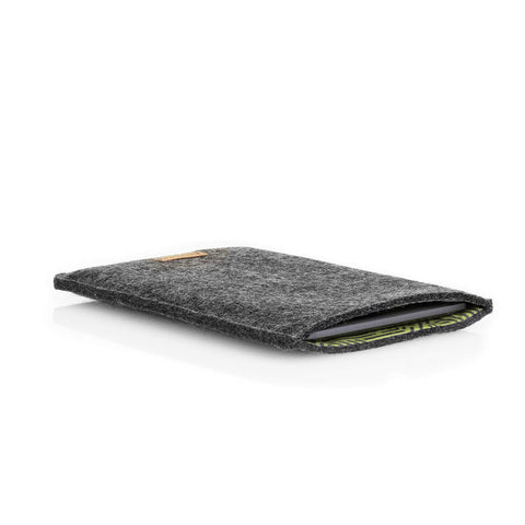 Cover for Kindle Scribe | made of felt and organic cotton | anthracite - stripes | "LET" model