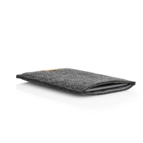 Cover for Kindle Oasis 10 | made of felt and organic cotton | anthracite - tracks | Model "LET"