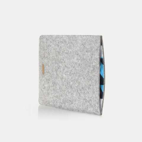 Sleeve for MacBook Pro 16 | made of felt and organic cotton | light grey - Shapes | "LET" model