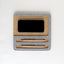 Organizer for cell phone, notepad & pens | made of felt and cork | light grey