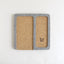 Organizer for mobile phone, glasses, notepad, watch & Co. | made of felt and cork | light grey