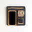 Organizer for mobile phone, notepad, pen, keys etc. | made of felt and cork | anthracite