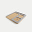 Organizer for mobile phone, notepad, pen, keys etc. | made of felt and cork | light grey