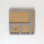Organizer for mobile phone, notepad, pen, keys etc. | made of felt and cork | light grey