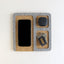 Organizer for mobile phone, keys, jewelery etc. | made of felt and cork | light grey