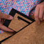 Mobile phone case with card compartment for Xiaomi Poco F4 | anthracite - tracks | Model "ZIP"