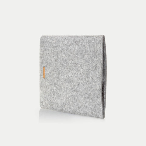 Sleeve for Galaxy Tab S8 Ultra | made of felt and organic | light grey - tracks | "LET" model