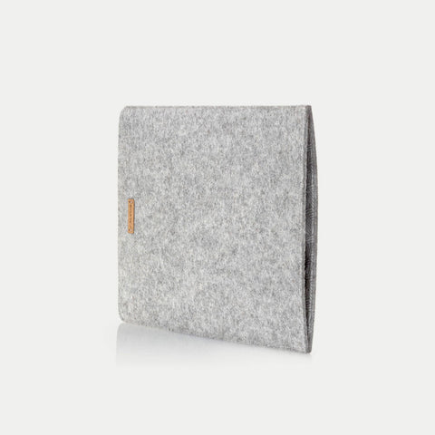 E-Ink Tablet Cover | made of felt and organic cotton | light grey - Tracks | Model "LET"