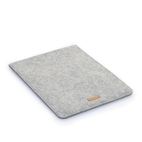 Case for Galaxy Tab A7 Lite | made of felt and organic cotton | light gray - stripes | model "LET"