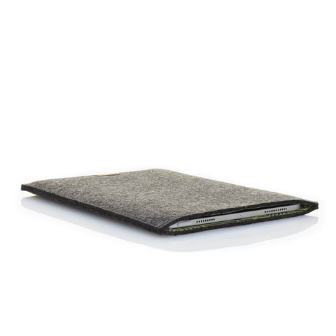 E-Ink Tablet Cover | made of felt and organic cotton | anthracite - Stripes | Model "LET"
