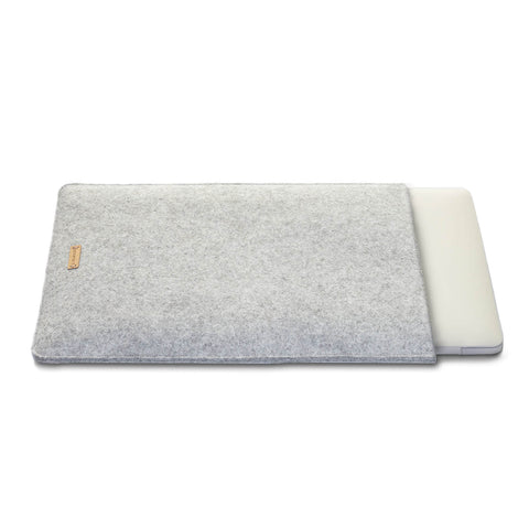 Case for Galaxy Tab A7 Lite | made of felt and organic cotton | light gray - stripes | model "LET"