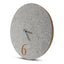 Wall clock made of felt and cork 30 cm | light gray - black | Design: Aarhus