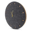 Wall clock made of felt and cork 30 cm | anthracite - gold | Design: Esbjerg