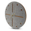 Wall clock made of felt and cork 30 cm | light gray - gold | Design: Odense