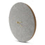 Wall clock made of felt and cork 30 cm | light gray - gold | Design: Aalborg