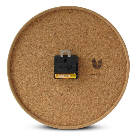 Wall clock made of felt and cork 30 cm | light gray - black | Design: Aarhus