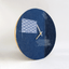 Wall clock Wabi Sabi Denim round 30 cm | Denim - Gold | Design: Fukuoka