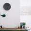 Wall clock made of felt and cork 30 cm | anthracite - gold | Design: Esbjerg