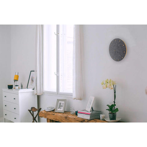 Wall clock made of felt and cork 30 cm | anthracite - black | Design: Esbjerg