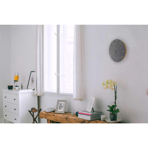 Wall clock made of felt and cork 30 cm | anthracite - black | Design: Copenhagen