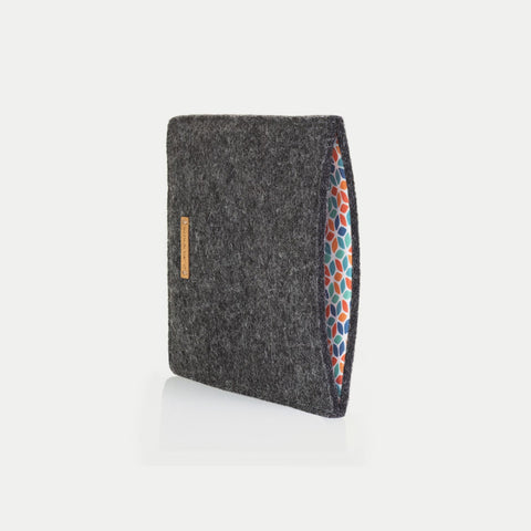 Case for Kobo Forma | made of felt and organic cotton | anthracite - colorful | Model "LET"