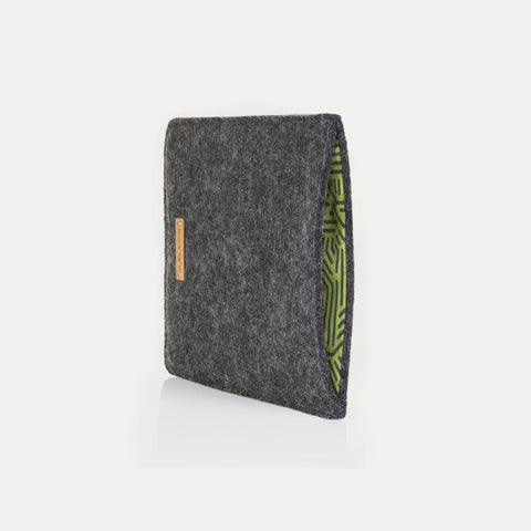 Case for Kobo Aura H2O | made of felt and organic cotton | anthracite - stripes | Model "LET"