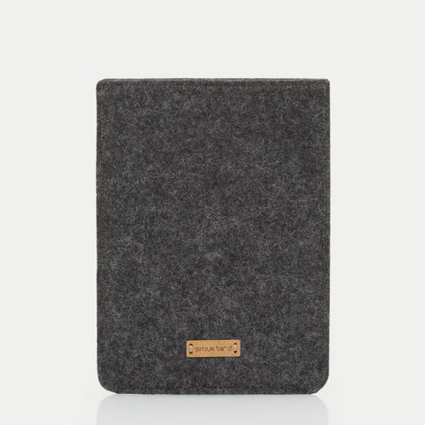 Cover for Tolino Vision 6 | made of felt and organic cotton | anthracite - colorful | "LET" model