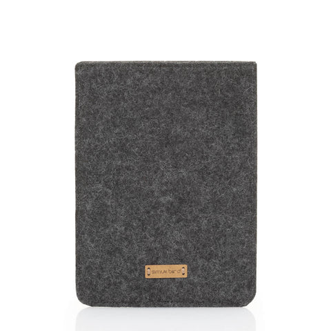 Cover for Tolino Epos 2 | made of felt and organic cotton | anthracite - stripes | "LET" model