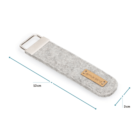 Felt keychain | light gray