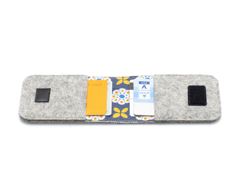 EC card case made of felt | light gray - bloom