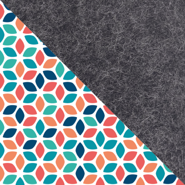 Cover for Tolino Vision 6 | made of felt and organic cotton | anthracite - colorful | "LET" model