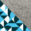 Mobile phone case for Samsung Galaxy A53 | made of felt and organic cotton | light gray - shapes | Model "LET"