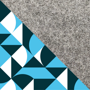 Case for Kobo Aura H2O | made of felt and organic cotton | light gray - shapes | Model "LET"