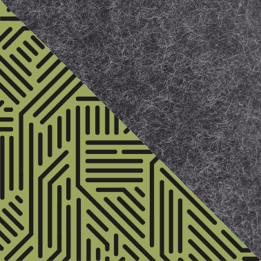Sleeve for iPad Mini - 5th gen | made of felt and organic cotton | anthracite - stripes | "LET" model